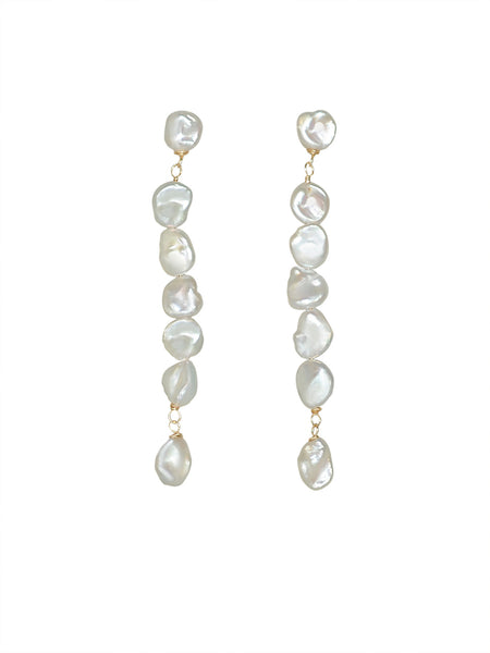 Natural Baroque Pearl Earrings - Marble Hive