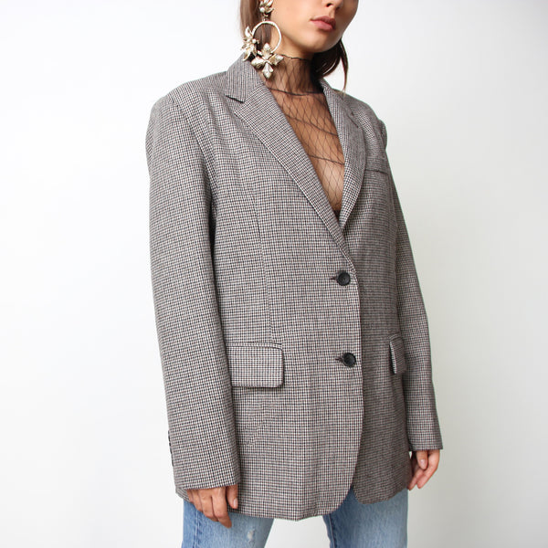 Wool Check Blazer - Marble Hive