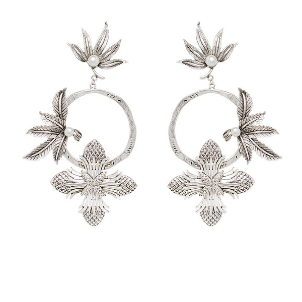 The Aerialist Silver Earrings - Marble Hive