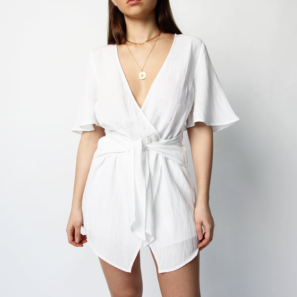 White Romper - Marble Hive