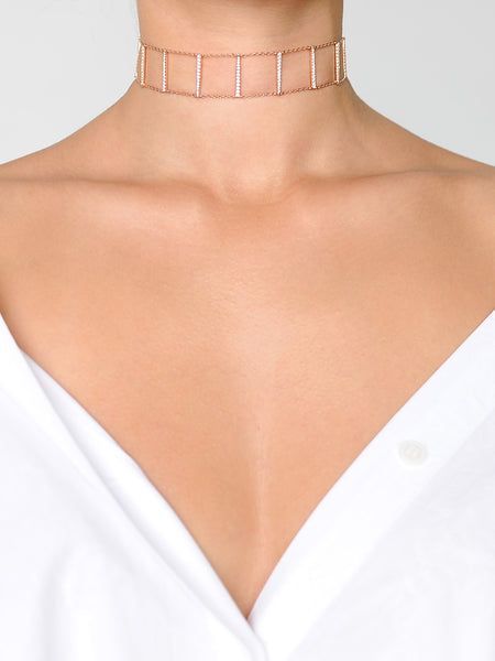 Reversible Real Rose Choker - Marble Hive