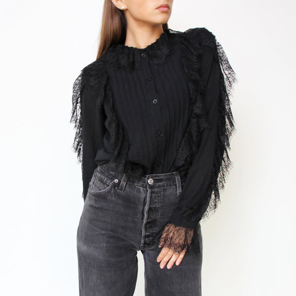 Black Lace Shirt - Marble Hive