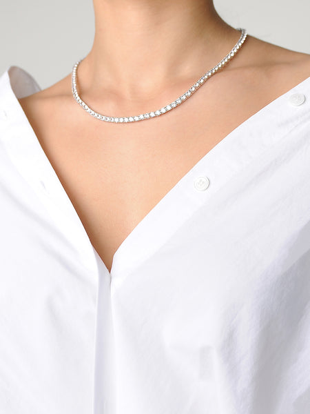 Diamente Necklace Square Setting - Marble Hive