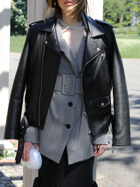 Black Faux Leather Jacket - Marble Hive