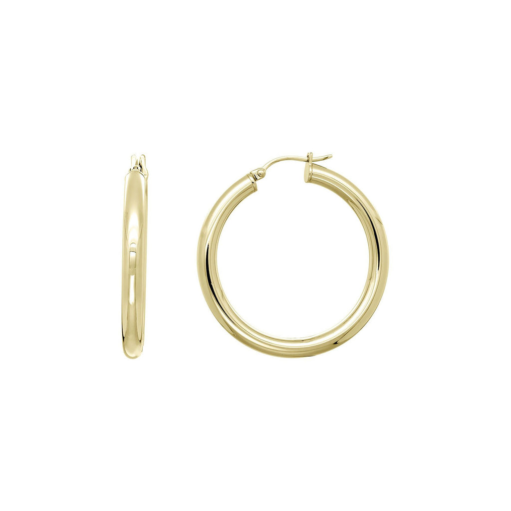 Selena Gold Hoop Earrings Large - Marble Hive