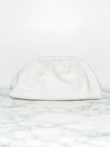 Ivory Frame Leather Clutch - Marble Hive