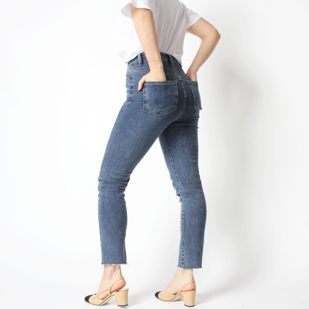 Blue High Waisted Jeans - Marble Hive