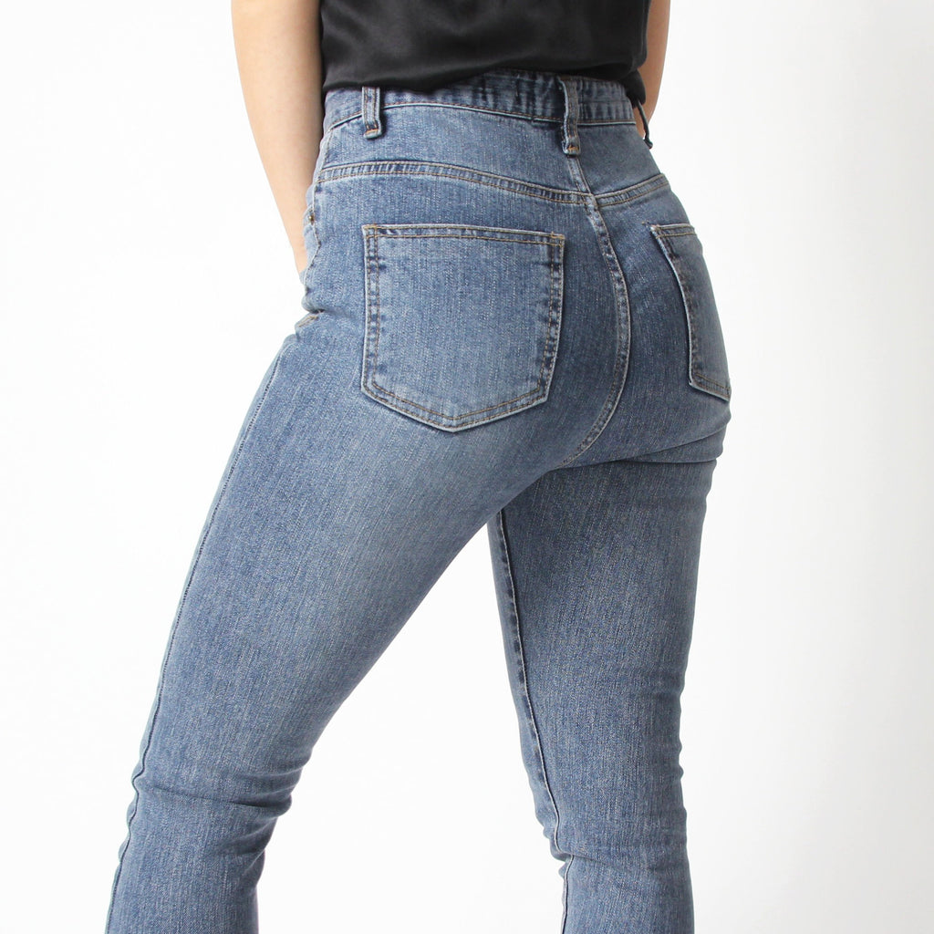 Blue Ultra High Waisted Jeans - Marble Hive