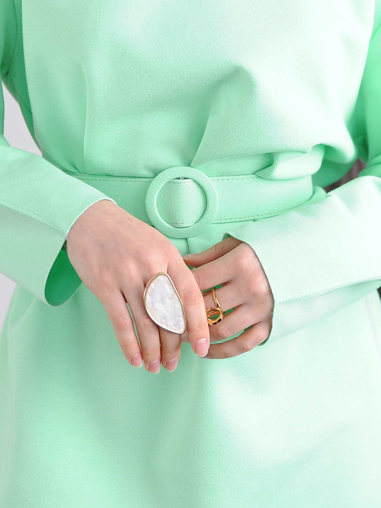 Mint Belted Dress - Marble Hive