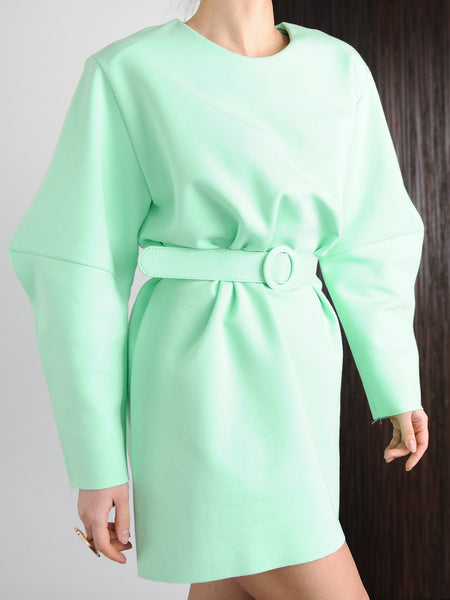Mint Belted Dress - Marble Hive