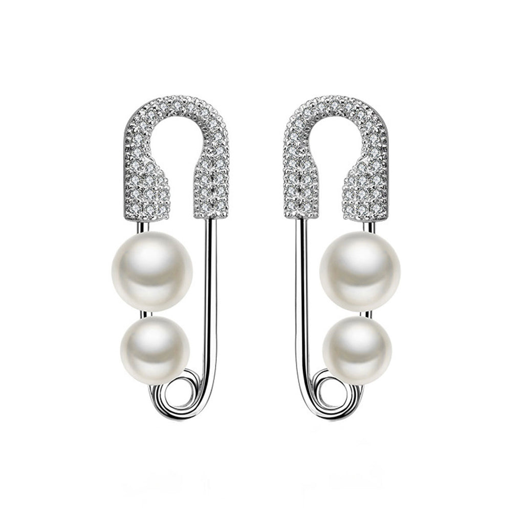 Pearl pin earrings - Marble Hive