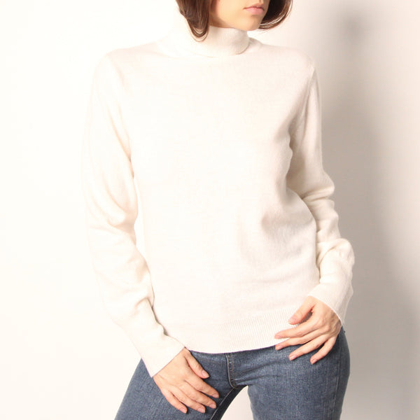 Ivory Wool Turtleneck - Marble Hive