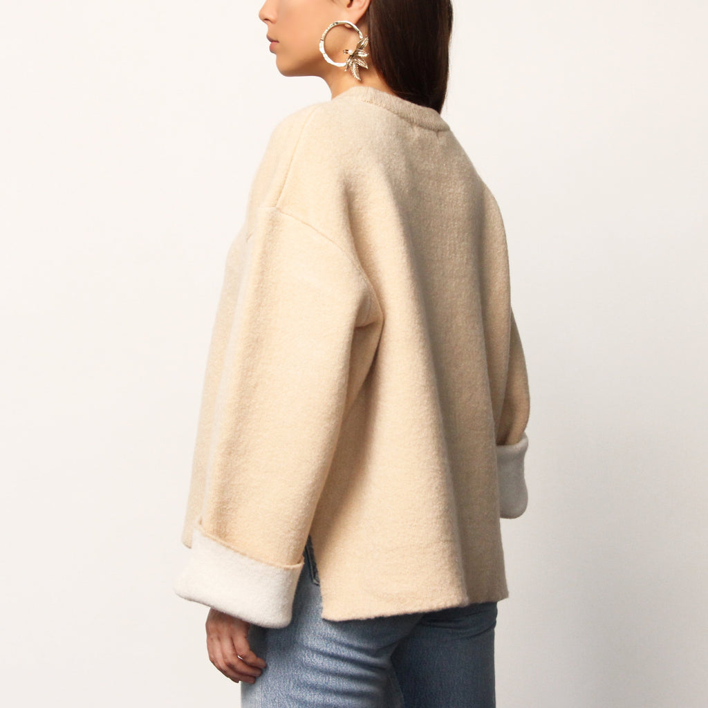 Two Colour Sweater - Marble Hive
