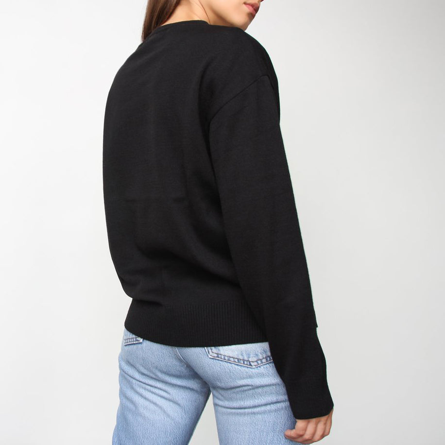 Black Long Sleeve Sweater - Marble Hive